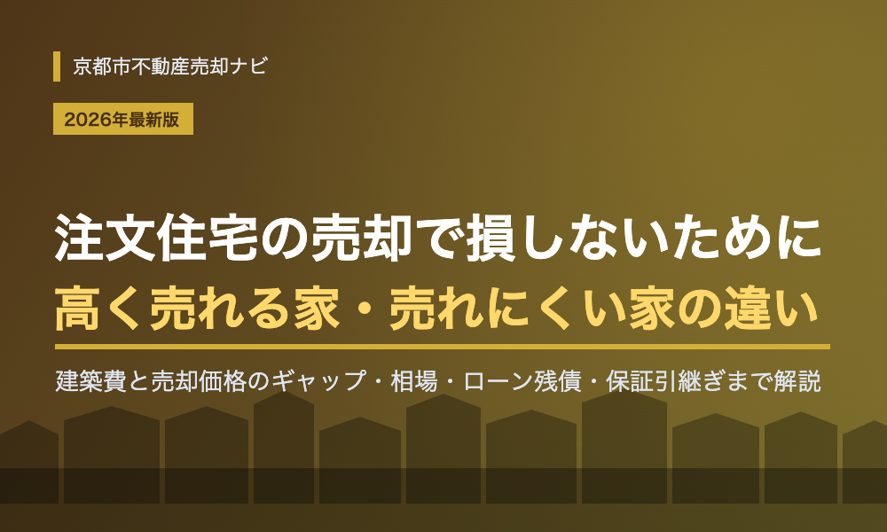 注文住宅の売却完全ガイド｜高く売れない理由と高値で売るコツ・流れ【2026年版】